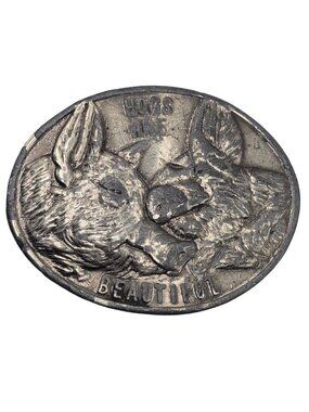 Hogs Are Beautiful Belt Buckle 1975 Pork Producers Hog Farm Farmer Rancher Vtg